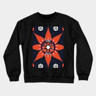 Floral red eye Crewneck Sweatshirt